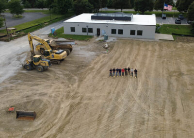 Drone View of IBEW Local 71 Union Hall Groundbreaking Ceremony