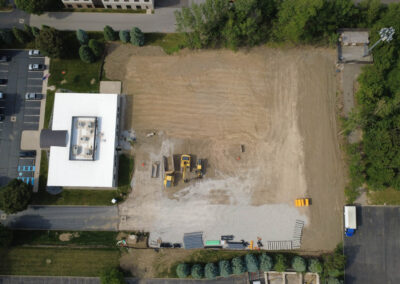 IBEW Local 71 Union Leaders at Local Union Hall Groundbreaking Ceremony | Earth Moving Equipment | Drone View